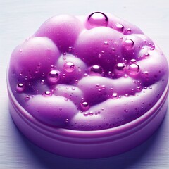 Purple Foam with Pink Bubbles A luxurious purple foam with a few