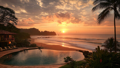 Wall Mural - palm trees on the beach