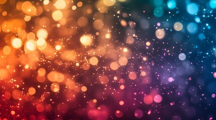 Fototapete - Vibrant fireworks burst in night sky with colorful sparks