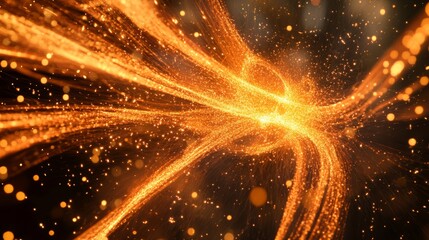 Aufkleber - Dynamic fireworks explosion with radiant trails and bursts
