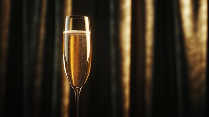 Poster - Single Champagne Glass