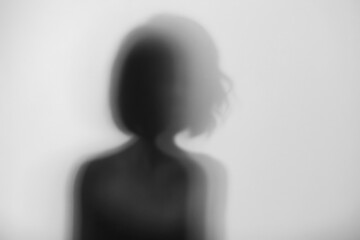 Wall Mural - png abstract silhouette behind frosted glass
