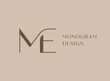 © arbuzu - ME letter logo icon design. Classic style luxury initials monogram.