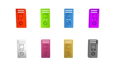 Poster - Colorful Smart home icon isolated on white background. Remote control. Minimalism concept. 3D render illustration