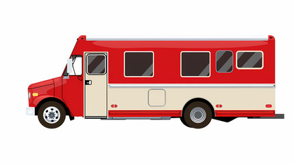 Food truck isolated on white background vector image