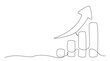 © ihorzigor - Growing graph One line drawing on white background