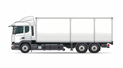 Truck template isolated on white background vector image