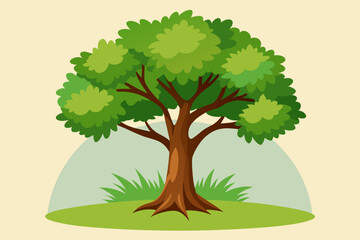 Poster - Green Tree for simple vector file