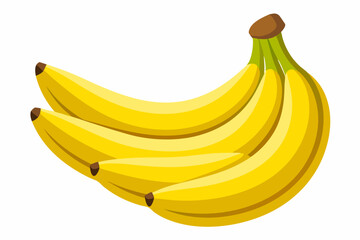 Canvas Print - Yellow ripe bananas Design that looks simple Isolated