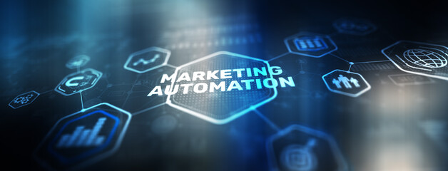 Wall Mural - marketing automation. marketing strategy. planning strategy concept