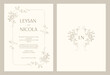 © mrs.kato - Wedding invitation card template. Roses frame and monogram frame.