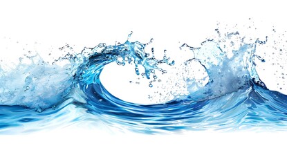 Canvas Print - Water Splash Isolated on White Background