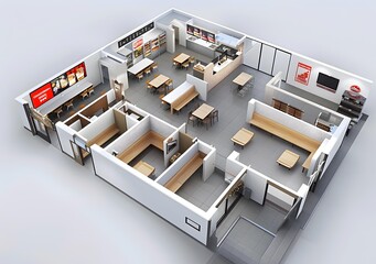 Restaurant Interior Design Floor Plan