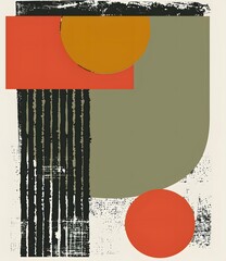 Poster - Abstract Geometric Art With Black Lines And Circles