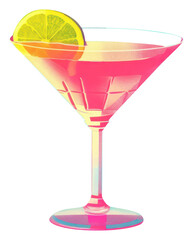 Sticker - PNG Cocktail martini drink cosmopolitan.