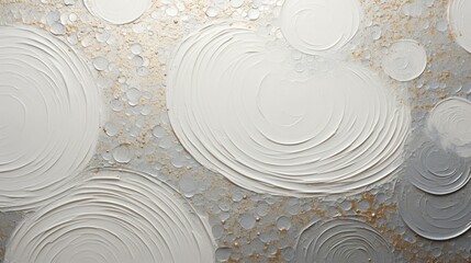 Poster - Abstract Circular Art with White and Grey