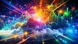 © Sirinporn - Vibrant, swirling clouds of binary code, colorful graphs, and abstract shapes blend together, conveying the dynamic, ever-shifting landscape of digital content strategy in motion.