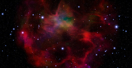 Wall Mural - space vector background with realistic nebula and shining stars. magic colorful galaxy with stardust
