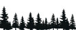 © Rawpixel.com - PNG Silhouette forest tree line illustration