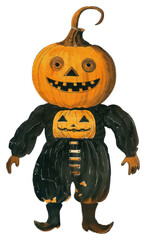 Sticker - PNG  Vintage Halloween pumpkin costume