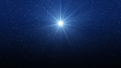 Wall Mural - bright new year star. christmas star of the nativity of bethlehem, nativity of jesus christ. backgro