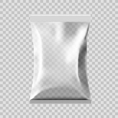 Poster - White Blank Glossy Transparent Plastic Bag Mockup