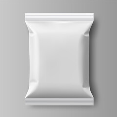 Sticker - White Blank Plastic Metallic Foil Bag Mockup