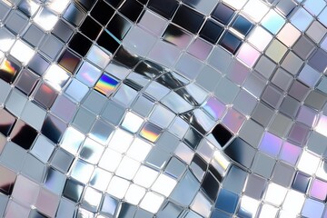  disco ball texture background, silver