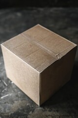 Canvas Print - A simple brown box sitting on a table