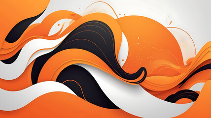 Wall Mural - Modern abstract orange banner background. Dynamic shapes composition.