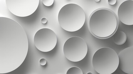 Wall Mural - Abstract White Circle Pattern