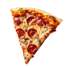 PNG Pepperoni pizza slice on white background