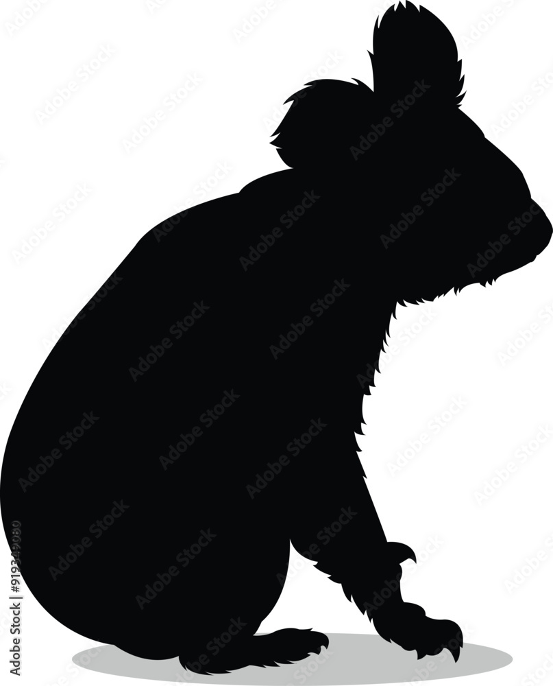 Koala Vector Ripped Vector de Stock Koalas Silhouette, Koalas Vector Silhouette, Koalas ...