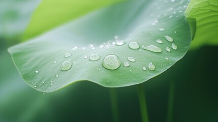 Wall Mural - a leaf with water droplets on it