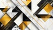 © Salsabila Ariadina - A creative arrangement of shapes in black, white, and gold displays modern abstract art
