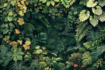 Wall Mural - Lush Tropical Foliage