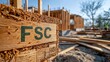 © Anan - Green Building Materials A construction site using FSC-certified wood for sustainable building practices