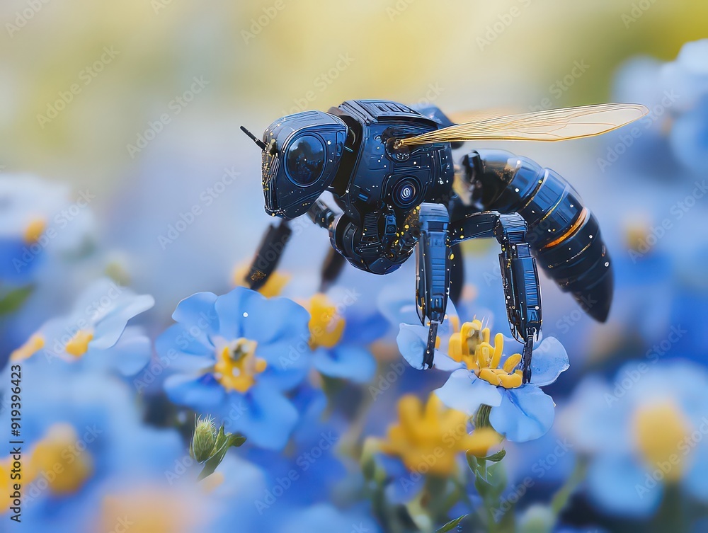 Flowers equipped with small robotic components that simulate natural ...