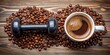 © sarinya - A fun and energizing workout routine with coffee-themed equipment , coffee, workout, exercise, fitness, routine, energizing