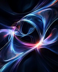 Wall Mural - Holographic and organic shapes with ethereal symmetry, reflecting light in a surreal alien sci-fi design, expertly crafted by a professional designer, copy space for text, more clarity with clear