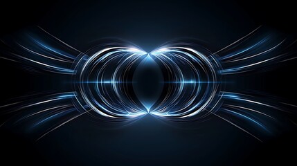Wall Mural - Ethereal holographic shapes with organic elements, perfectly symmetrical, reflecting light in a futuristic alien design, ideal for modern visuals, copy space for text, more clarity with clear light