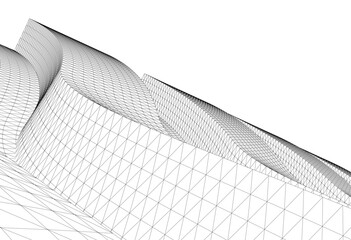 Wall Mural - abstract linear design vector drawing