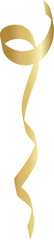 Set of gold ribbons. Christmas and new year holiday decoration