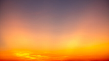 Wall Mural - Beautiful , luxury soft gradient orange gold clouds and sunlight on the blue sky perfect for the background, take in everning,Twilight, Large size, high definition landscape photo