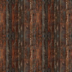 Wall Mural - seamless wooden pattern made of dark rustic planks, tileable wood background