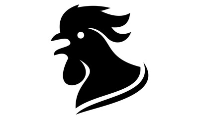 Wall Mural - chicken head silhouette logo vector