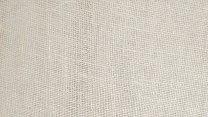 Wall Mural - Close up beige table cloth fabric texture wallpaper. jute texture background, beige ivory backdrop