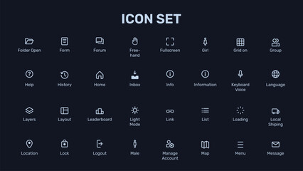 Wall Mural - finance web icons in line style. money, bank, contact, office, payment, strategy, accounting, infogr