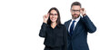 © be free - business partner isolated on white. businesspeople in suit. business teamwork and collaboration. partnership concept. partner team. successful partnership. business team success. copy space banner