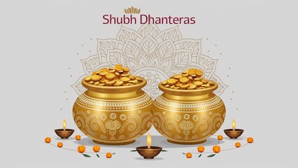 Subh Dhanteras, Akshaya Tritiya, hindu festival celebration banner